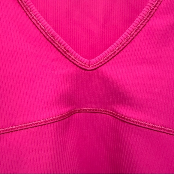 LULULEMON Power Pivot Sonic Pink Tank Top Ribbed Reversible EUC - Picture 4 of 6